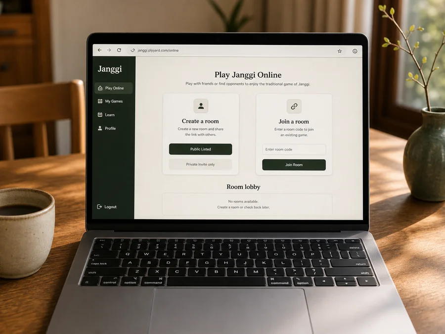 Seats and spectator status in an online Janggi room